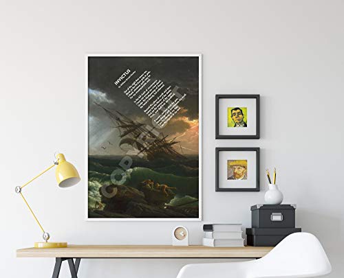 Invictus motivaciónal Poema by William Ernest Henley 5 (Shipwreck) Art Print Póster Afiche Foto Regalo - Dimensiones: 30 x 20cm