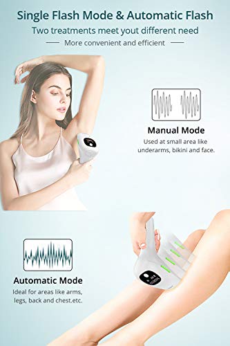 IPL Depiladora Luz Pulsada,Tsaid Depilación Indolora, sistema de Depilación para Mujeres y Hombres,Dispositivo Depilación Permanente para Cara y Cuerpo,500.000 pulsaciones de luz,Uso Doméstico