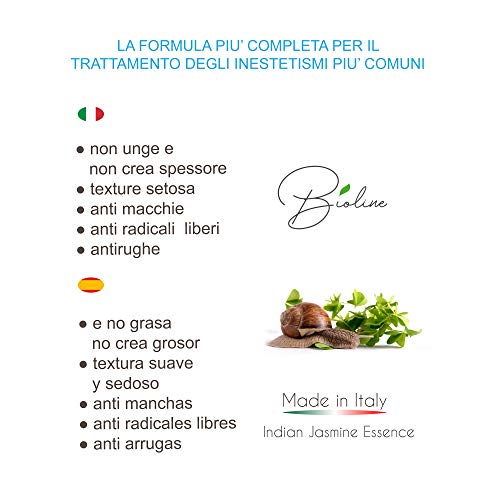 Ipoderm BIO crema facial de baba de caracol 50 ml, ácido hialurónico, manteca de karité, péptidos biomiméticos, aceite de almendras dulces, aloe vera