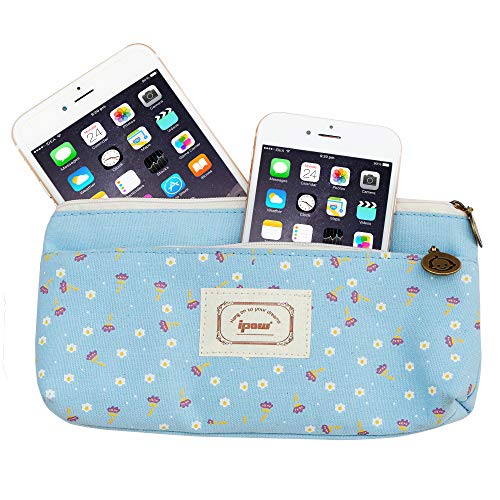 Ipow [4 PCS] Estuches escolares dos cremalleras, Estuches escolar adolescente para oficina, estudiante, escuela, suministros para niños, niñas, bolígrafo