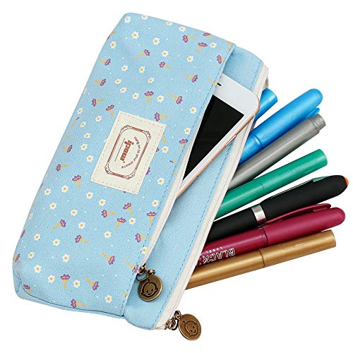 Ipow [4 PCS] Estuches escolares dos cremalleras, Estuches escolar adolescente para oficina, estudiante, escuela, suministros para niños, niñas, bolígrafo