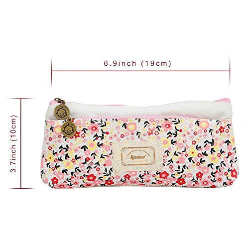 Ipow [4 PCS] Estuches escolares dos cremalleras, Estuches escolar adolescente para oficina, estudiante, escuela, suministros para niños, niñas, bolígrafo