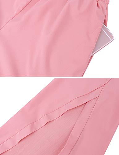 Irevial Pantalones Deportivos para Mujer,pantalón chándal Malla de Largo con Alta Cintura, Casual Secado-rápido Yoga Pants con Bolsillos, Talla Grande