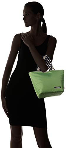 IRIS Tote Bolsa Porta Alimentos, Tela, Verde, 33x14x23 cm