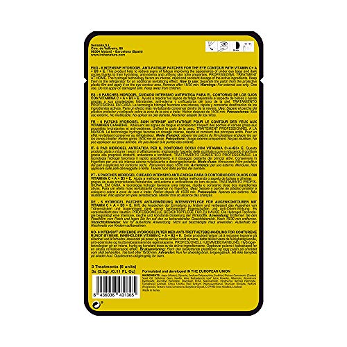 Iroha Nature - Parches Hidrogel para Ojos, Antifatiga con Vitamina C y Aloe Vera, 3 usos | Parches Hydrogel Ojeras Antifatiga