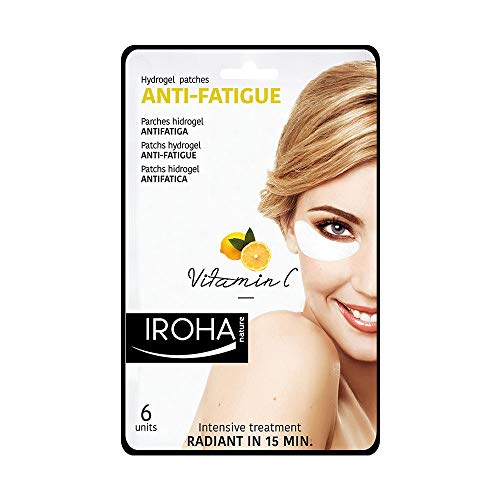 Iroha Nature - Parches Hidrogel para Ojos, Antifatiga con Vitamina C y Aloe Vera, 3 usos | Parches Hydrogel Ojeras Antifatiga
