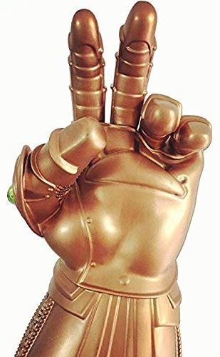 Iron Man Infinity Gauntlet para niños con 2 pilas recambio, Iron Man Glove LED con piedras para niños 0-12