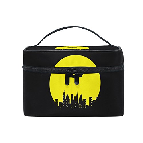 ISAOA - Bolsa de maquillaje multifuncional de Batman, bolsa de almacenamiento de cosméticos de viaje, bolsa de maquillaje, bolsa de lavado portátil para mujeres y niñas