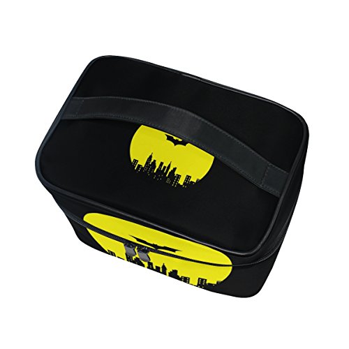 ISAOA - Bolsa de maquillaje multifuncional de Batman, bolsa de almacenamiento de cosméticos de viaje, bolsa de maquillaje, bolsa de lavado portátil para mujeres y niñas