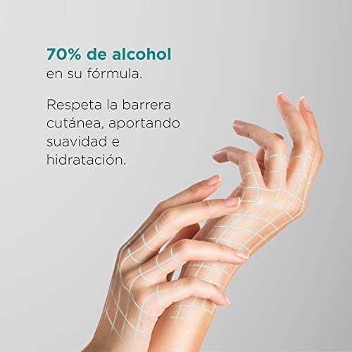 ISDIN Germisdin, Gel hidroalcohólico de manos formulado con aloe vera, suaviza e hidrata, 70% Alcohol, 120 ml