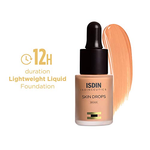Isdin Isdinceutics Skin Drops SPF 15 Bronze | Maquillaje de Cobertura en Crema Waterproof con Textura Ultraligera 1 x 15ml