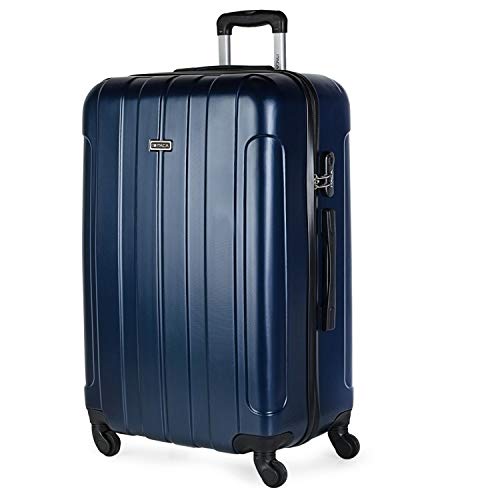 ITACA - Maleta de Viaje Grande XL Rígida 4 Ruedas Trolley 73 cm de ABS Lisa. Cómoda Resistente y Ligera. Calidad Diseño Gran Capacidad. Estilo y Marca. 771170, Color Marino