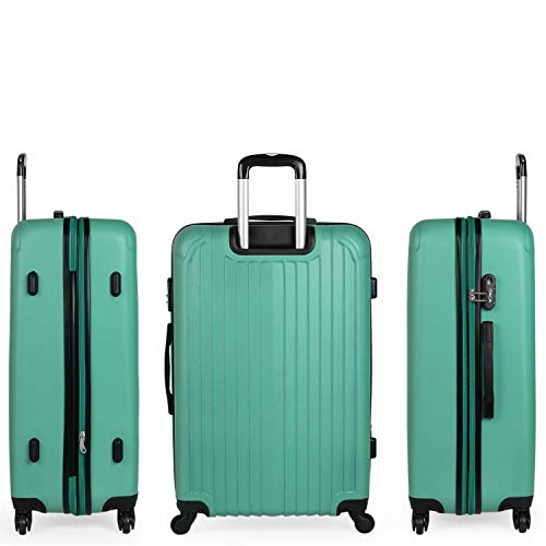 ITACA - Maleta de Viaje Grande XL Rígida 4 Ruedas Trolley 76 cm de ABS. Dura Extensible Resistente y Ligera. Gran Capacidad. Estudiante y Profesional. Candado Integrado. T71570, Color Verde Menta