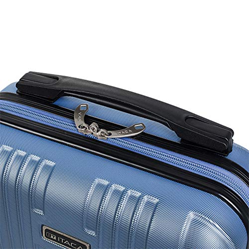 ITACA - Neceser Rígido ABS Grande de Viaje, Maleta de Aseo. Cierre Cremallera. Cinta Trolley, Asa Retráctil y Bandolera. Múltiples Compartimentos. Ligero y Cómodo. T71535, Color Azul Zafiro