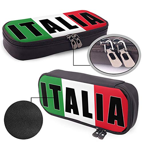 Italia Italia Italia Italia Bandera Italiana Bolsa de Almacenamiento Organizador cosméticos Bolsa de Viaje, PU, Negro, Talla única