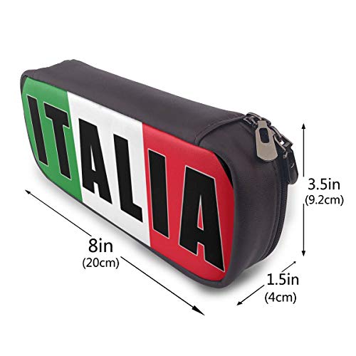 Italia Italia Italia Italia Bandera Italiana Bolsa de Almacenamiento Organizador cosméticos Bolsa de Viaje, PU, Negro, Talla única