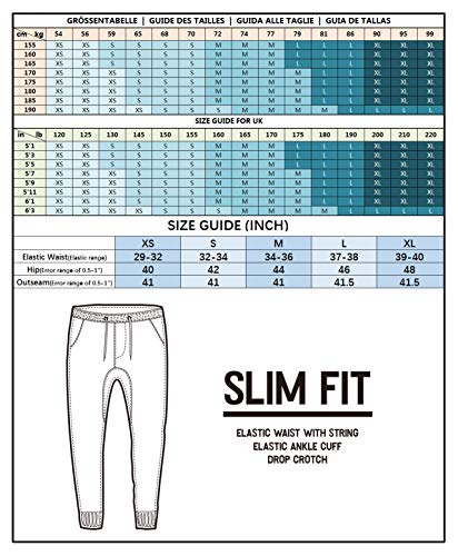 ITALY MORN Jogger Pantalones Anchos Hombre Largos Deportivos L Bronce Rojo