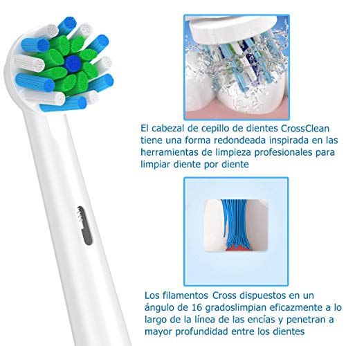 ITECHNIK Cabezal de Recambio Para oral-b cepillo de dientes eléctrico recargable, Recambios Para Cepillo de Dientes EB50 Cross for recambios cepillo oral b (16)