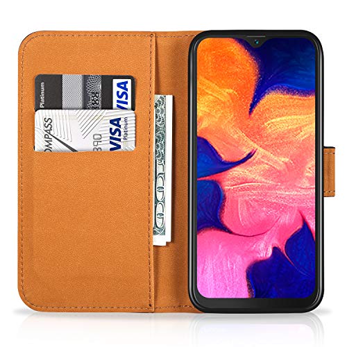 ivencase Funda Samsung Galaxy A10 + Protector de Pantalla, Samsung Galaxy A10 Libro Caso Cubierta la Tapa magnética Protector de Billetera Cuero de la PU Carcasa para Samsung Galaxy A10 - Negro