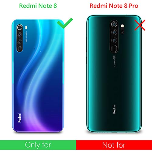 ivencase Funda Xiaomi Redmi Note 8 + Protector de Pantalla, Xiaomi Redmi Note 8 Libro Caso Cubierta la Tapa magnética Protector de Billetera Cuero de la PU Carcasa para Xiaomi Redmi Note 8 - Negro