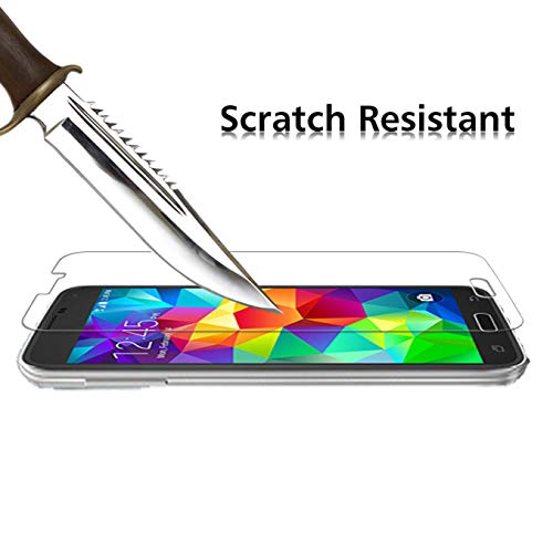 ivoler [4 Unidades] Protector de Pantalla Compatible con Samsung Galaxy S5 y S5 Neo, Cristal Vidrio Templado Premium [Dureza 9H] [Anti-Arañazos] [Sin Burbujas]