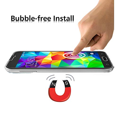 ivoler [4 Unidades] Protector de Pantalla Compatible con Samsung Galaxy S5 y S5 Neo, Cristal Vidrio Templado Premium [Dureza 9H] [Anti-Arañazos] [Sin Burbujas]