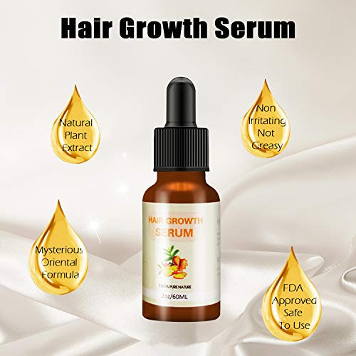 J TOHLO-60ml Serum Cabello Anti Pérdida de Cabello para el crecimiento del cabello y fortalece los folículos esencia de hierbas naturales Estimula el Crecimiento Cabello para Hombres y Mujeres