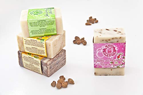 Jabón de manos de naranja y chufa valencianas. Marca Món Orxata. Pastilla de 100 g.