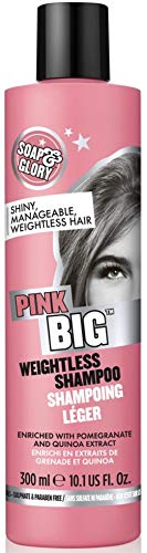 Jabón & Glory Pink Big Weightless Shampoo x 300 ml & Jabón & Glory Pink Big Weightless Acondicionador sin peso x 300 ml cabello plano sin vida, color rosa