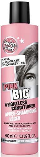 Jabón & Glory Pink Big Weightless Shampoo x 300 ml & Jabón & Glory Pink Big Weightless Acondicionador sin peso x 300 ml cabello plano sin vida, color rosa
