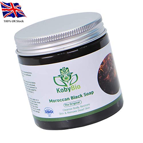 Jabón negro africano marroquí, el original para la exfoliación del cuerpo | experiencia en un hammam casero | exfoliar y eliminar las células muertas de la piel| 100% bio.