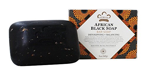 Jabón negro africano Nubian, con avena, aloe y vitamina E (140 g)