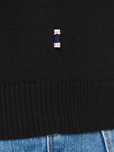 Jack & Jones Jjebasic Knit Crew Neck Noos suéter, Negro (Navy Blazer), Large para Hombre