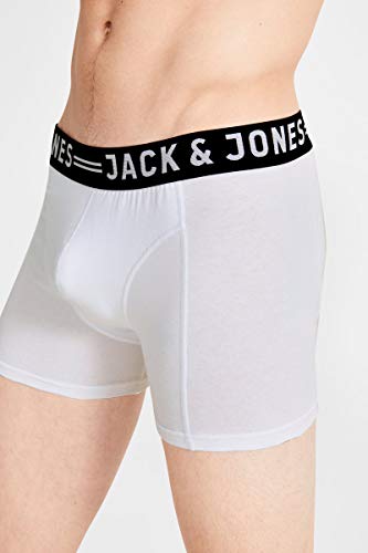 Jack & Jones Sense Trunks 3-Pack Bóxer, Light Grey Melange, Medium (Pack de 3) para Hombre