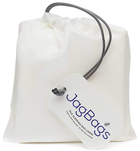 JagBag Deluxe Pure Silk Sleeping Bag Liner (White)