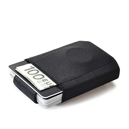 JAIMIE JACOBS Cartera Hombre Nano Boy Cartera Minimalista Slim Wallet Cartera Clip Cartera Pequeña Tarjetera Fina Pinza para Billetes Billetero para Hombres (Carbon)