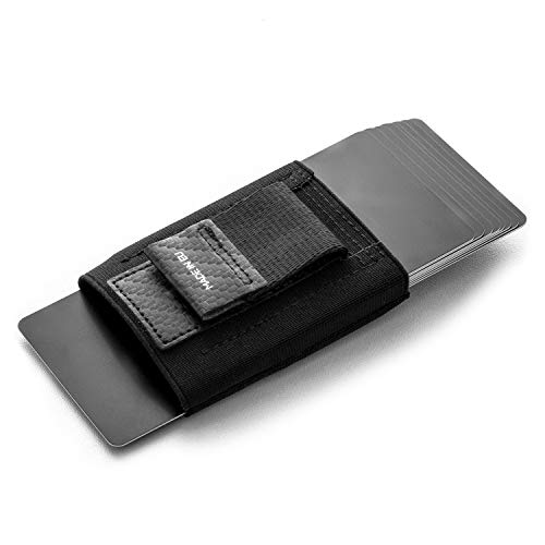 JAIMIE JACOBS Cartera Hombre Nano Boy Cartera Minimalista Slim Wallet Cartera Clip Cartera Pequeña Tarjetera Fina Pinza para Billetes Billetero para Hombres (Carbon)