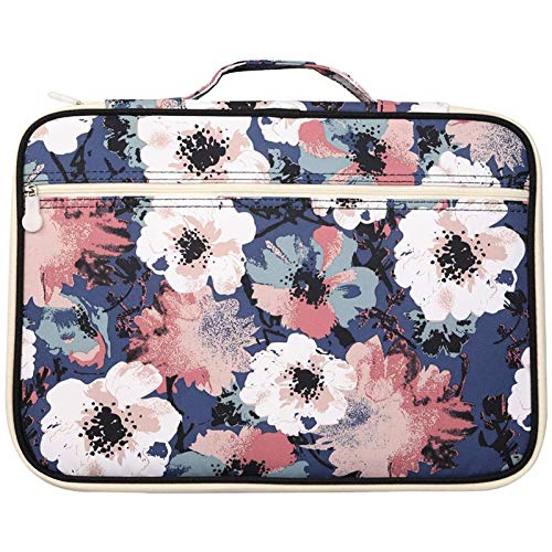 Jakago Carpeta portafolios portátil para documentos, tamaño A4, impermeable, organizador de documentos, pasaporte, iPad, funda de transporte con cremallera y asas, para viajar, reuniones, negocios