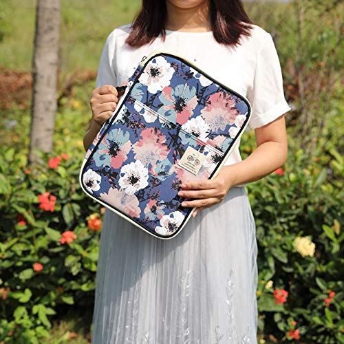 Jakago Carpeta portafolios portátil para documentos, tamaño A4, impermeable, organizador de documentos, pasaporte, iPad, funda de transporte con cremallera y asas, para viajar, reuniones, negocios