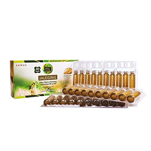 Jaleging Aquisana con Propóleo | Ginseng Rojo | Vitamina B6 y Vitamina B12 | Más Energía y Refuerza- Alergenos: fructosa
