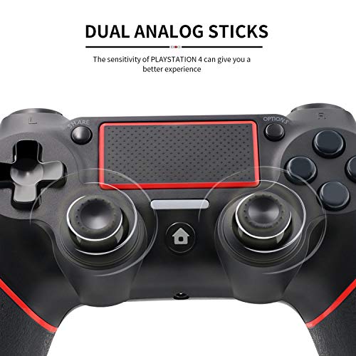 JAMSWALL Mando Inalámbrico para PS4, Mando para PS4/Pro/Slim/ PC, Controlador inalámbrico, Gamepad Wireless Bluetooth Controlador Joystick con Vibración Doble/Turbo/ Puerto de Audio/ Pantalla LED