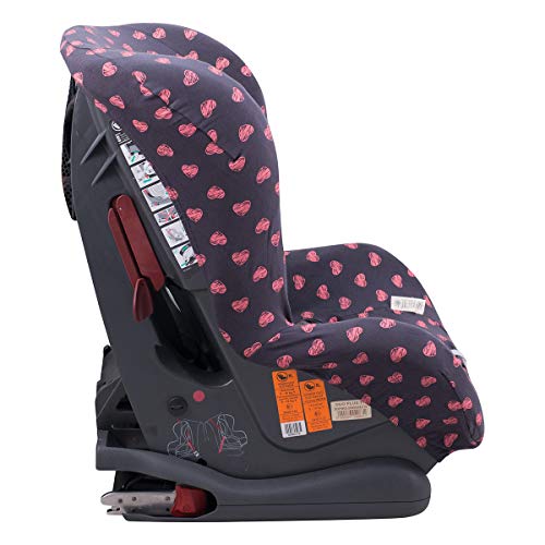 JANABEBE Funda Universal para Silla de Coche Grupo 1-2-3 Flúor heart