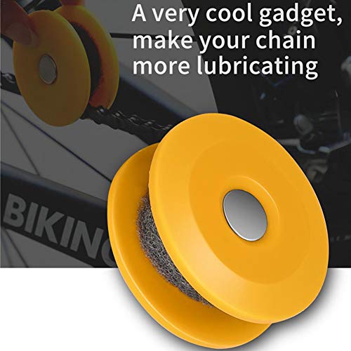 Janny-shop Engranaje de Cadena de Bicicleta Engrasador Rodillo Sin Manos Sucias Ecológico Alambre de Limpieza de Alta Densidad Lubricador de Cadena de Bicicleta Sin Salpicaduras de Aceite
