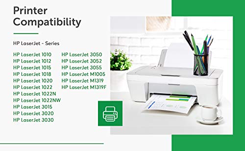 JARBO Q2612A Cartuchos de tóner Compatible para HP 12A (Q2612A) para HP LaserJet 1010 1012 1015 1018 1020 1022 1022n 1022nw 3015 3020 3030 3050 3052 3055 M1005 M1319 M1319f, 2 de Negro