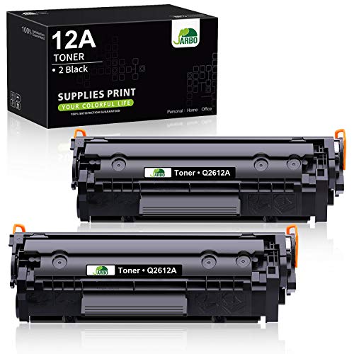 JARBO Q2612A Cartuchos de tóner Compatible para HP 12A (Q2612A) para HP LaserJet 1010 1012 1015 1018 1020 1022 1022n 1022nw 3015 3020 3030 3050 3052 3055 M1005 M1319 M1319f, 2 de Negro