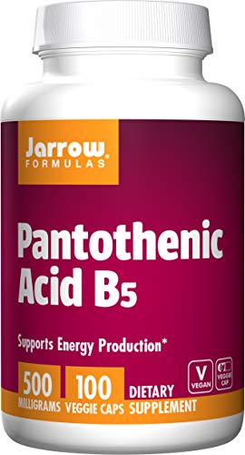 Jarrow Formulas Pantothenic Acid B5, 500mg - 100 caps 100 Unidades 120 g