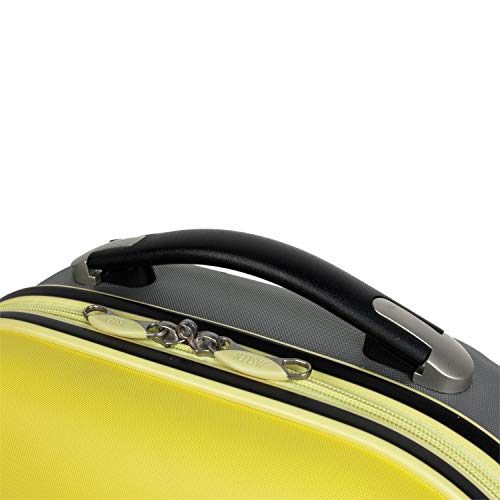 JASLEN - Neceser Grande de Viaje Rígido ABS, Maleta de Aseo. Cinta para Trolley. Múltiples Compartimentos. Espejo. Resistente Ligero Duradero. Marca y Calidad. 56525, Color Amarillo-Plata
