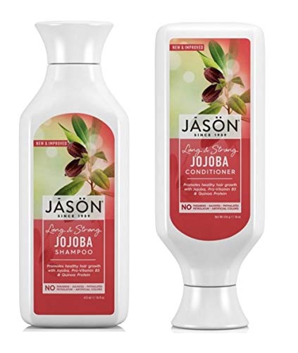 Jason Long & Strong Jojoba Pure Natural Shampoo and Conditioner Duo - 16 oz by Jason