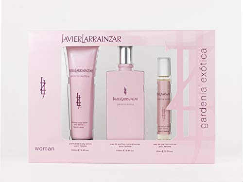 Javier Larrainzar Gardenia Exótica Woman Eau de Parfum Natural Spray 100ml + Eau de Parfum Roll-on 20ml + Body Lotion