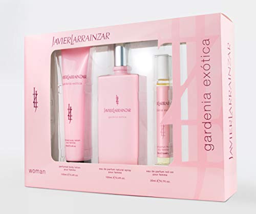 Javier Larrainzar Gardenia Exótica Woman Eau de Parfum Natural Spray 100ml + Eau de Parfum Roll-on 20ml + Body Lotion
